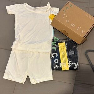 Pure Comfy White and Black Loungewear Set